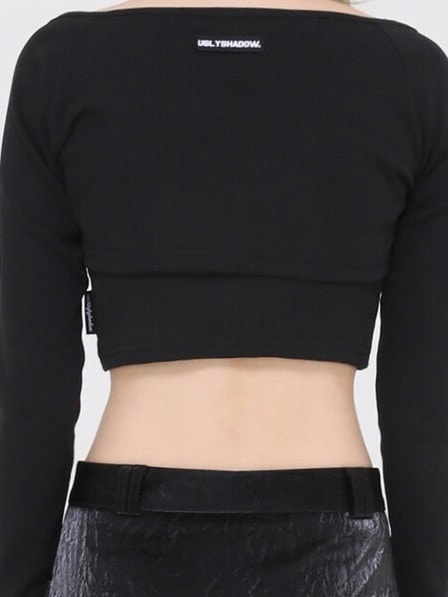 【Ugly shadow】DAILY CROP CARDIGAN