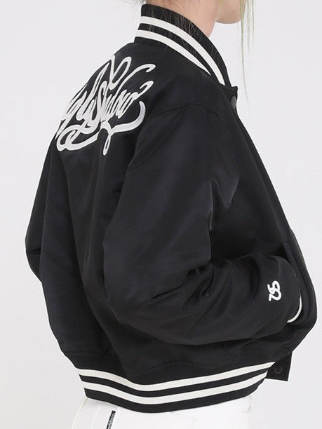 【Ugly shadow】BASEBALL JUMPER / 【アグリーシャドウ】ベースボールロゴプリント長袖ジャンパー