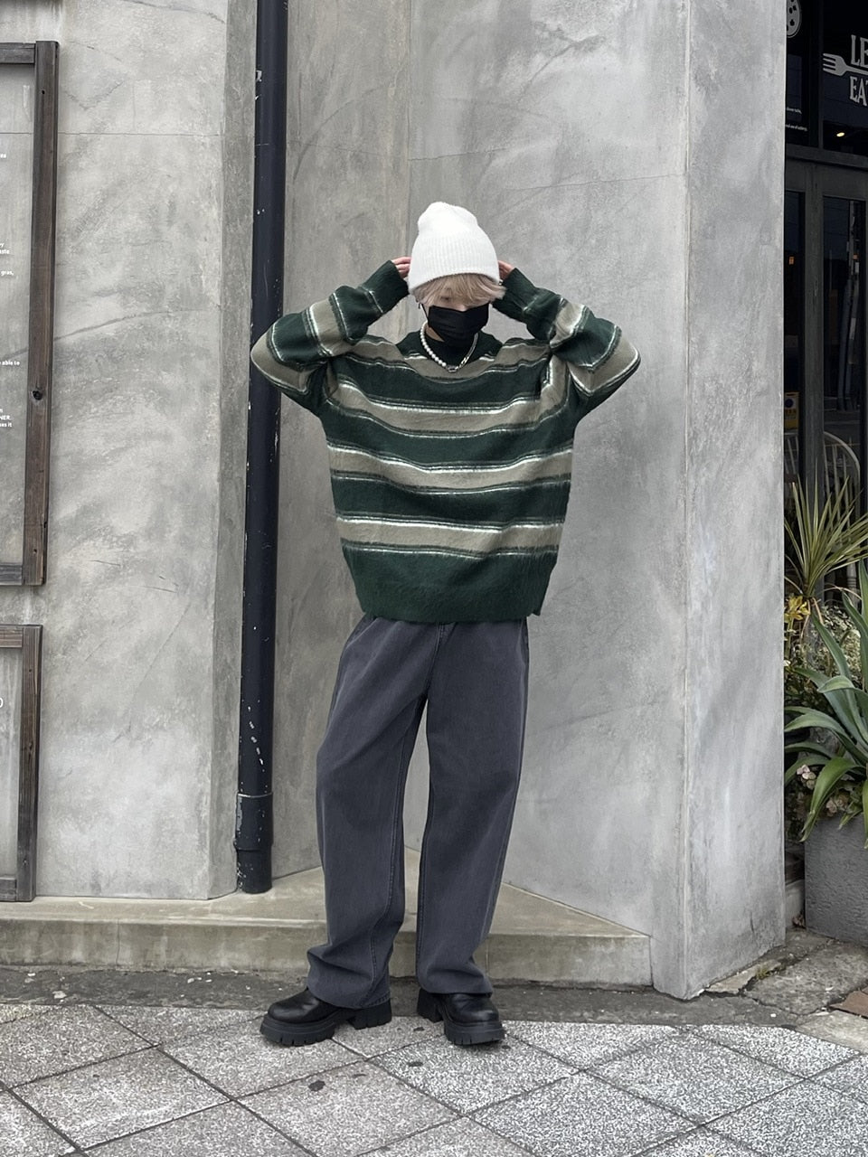 受注制【Chikashitsu +】hairy beanie (3color)