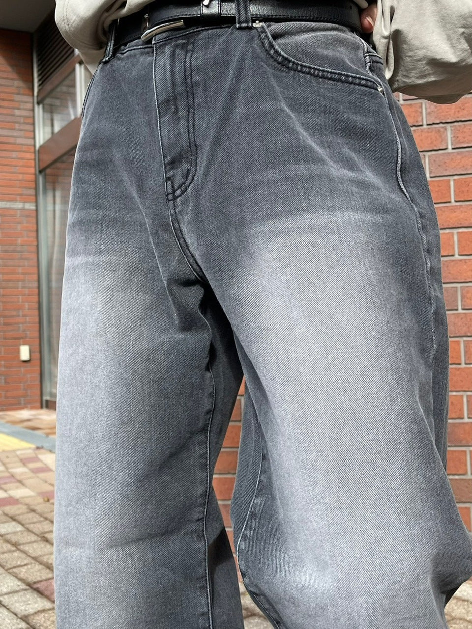 【Chikashitsu +】vintage wash denim pants (2color) / 【チカシツプラス】ヴィンテージウォッシュデニムパンツ