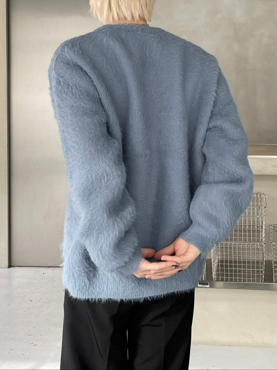 受注制【Chikashitsu +】hairy knit (2color)