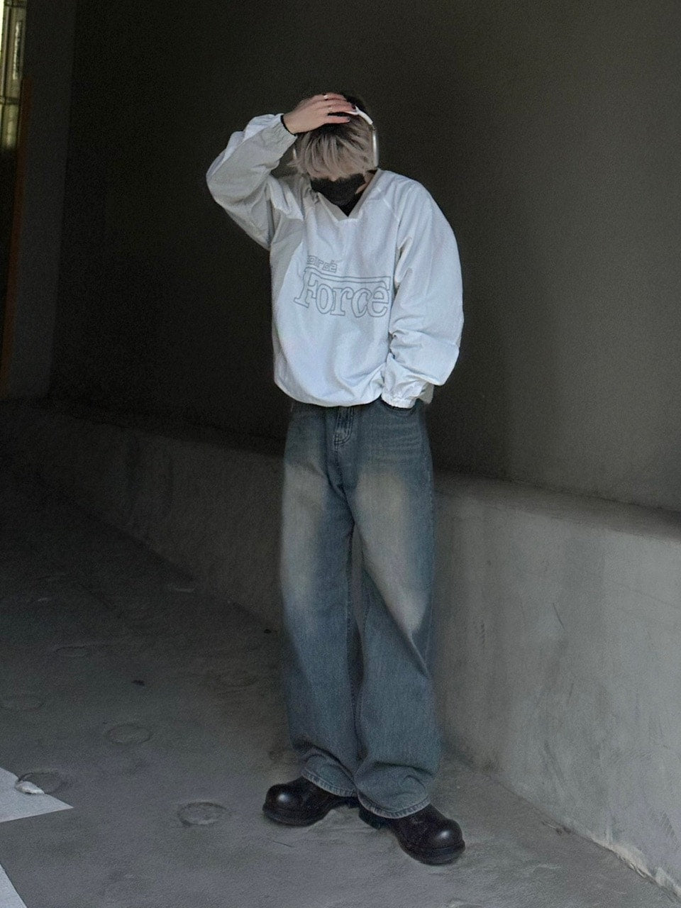 受注制【Chikashitsu +】vintage wash semi wide denim pants / 【チカシツプラス】ヴィンテージウォッシュセミワイドデニムパンツ