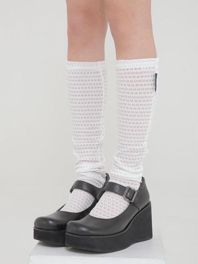 【Uglyshadow】MESH KNEE SOCKS