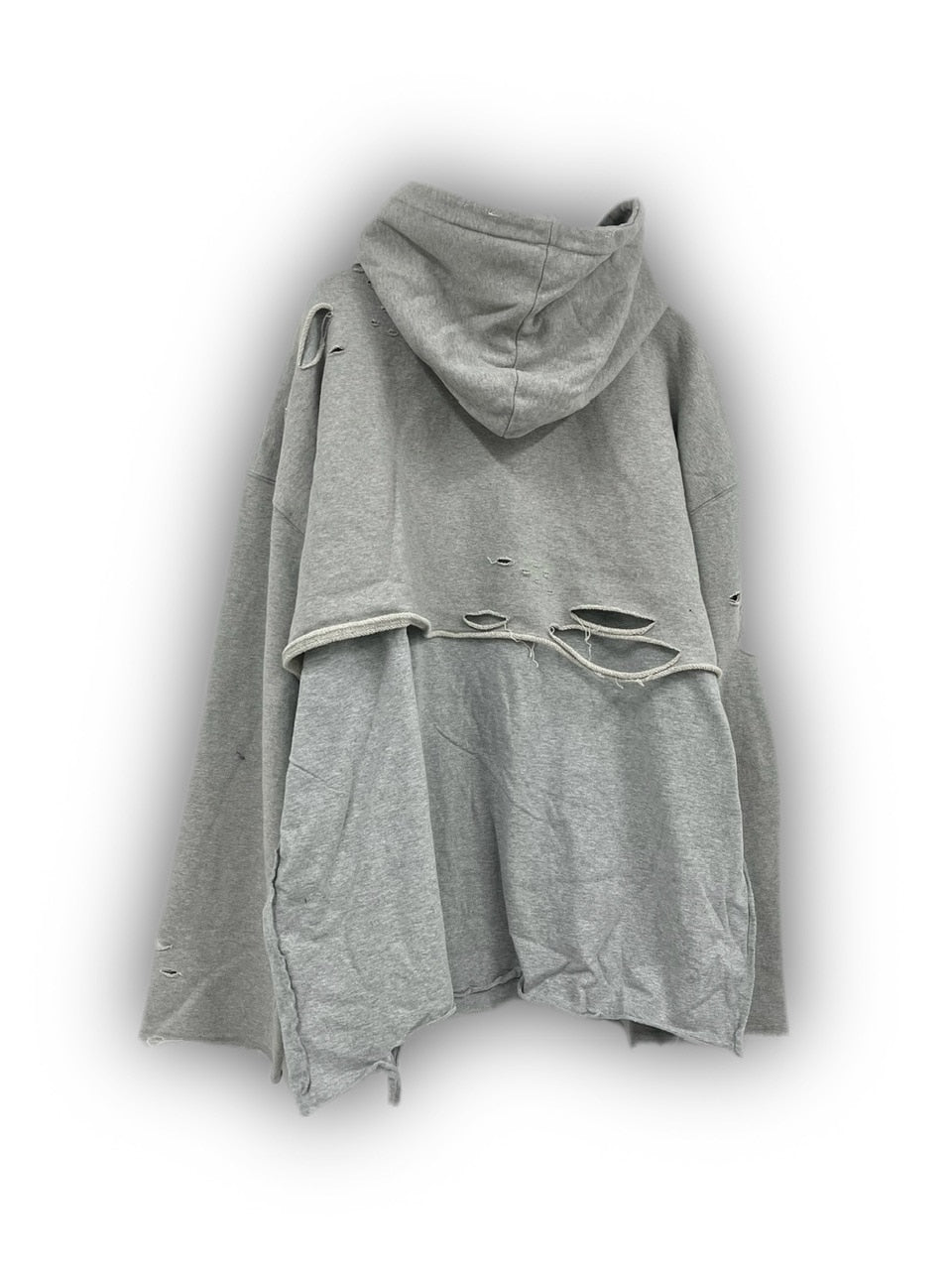 受注制【Never mind the XU】layered damage hoodie (2color)