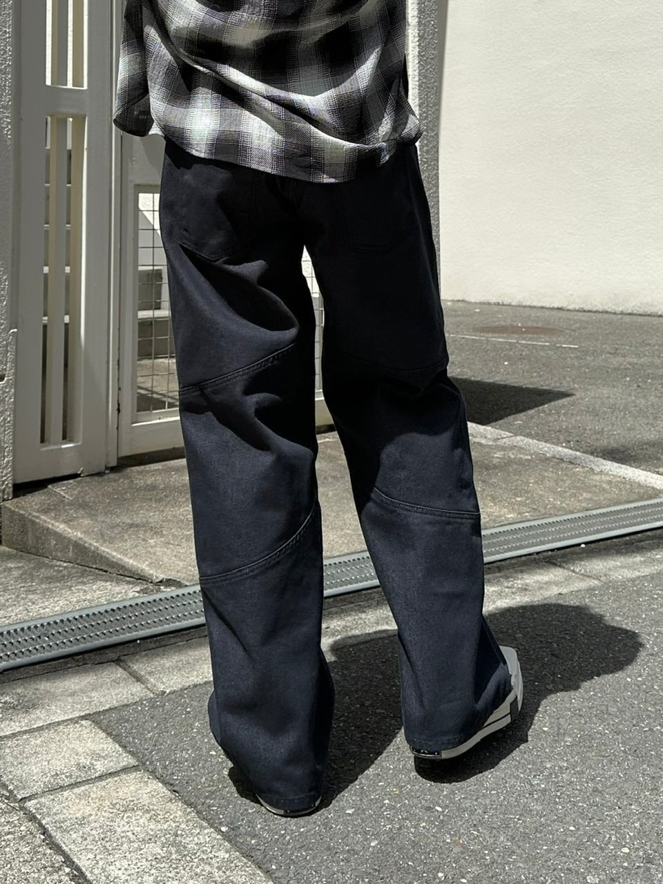 受注制【Chikashitsu +】set up design denim pants (2color)