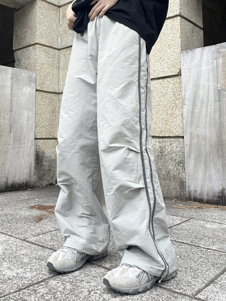 【youll】nylon track wide pants (5color)