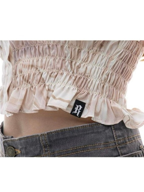 【runningHIGH】PUFF SLEEVE CROP BLOUSE