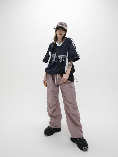 受注制【Never mind the XU】nylon cargo pants (3color)