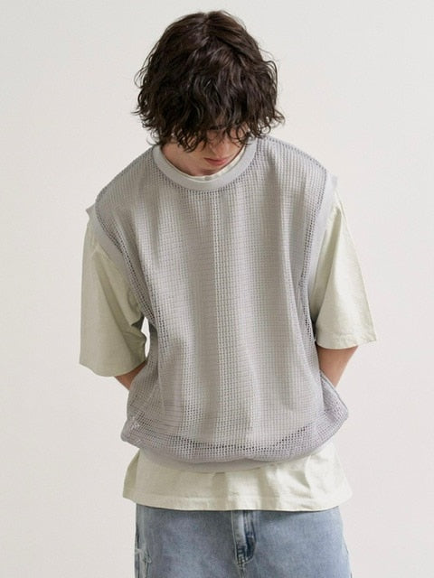 【RE:ON STUDIO】LAYERED MESH VEST