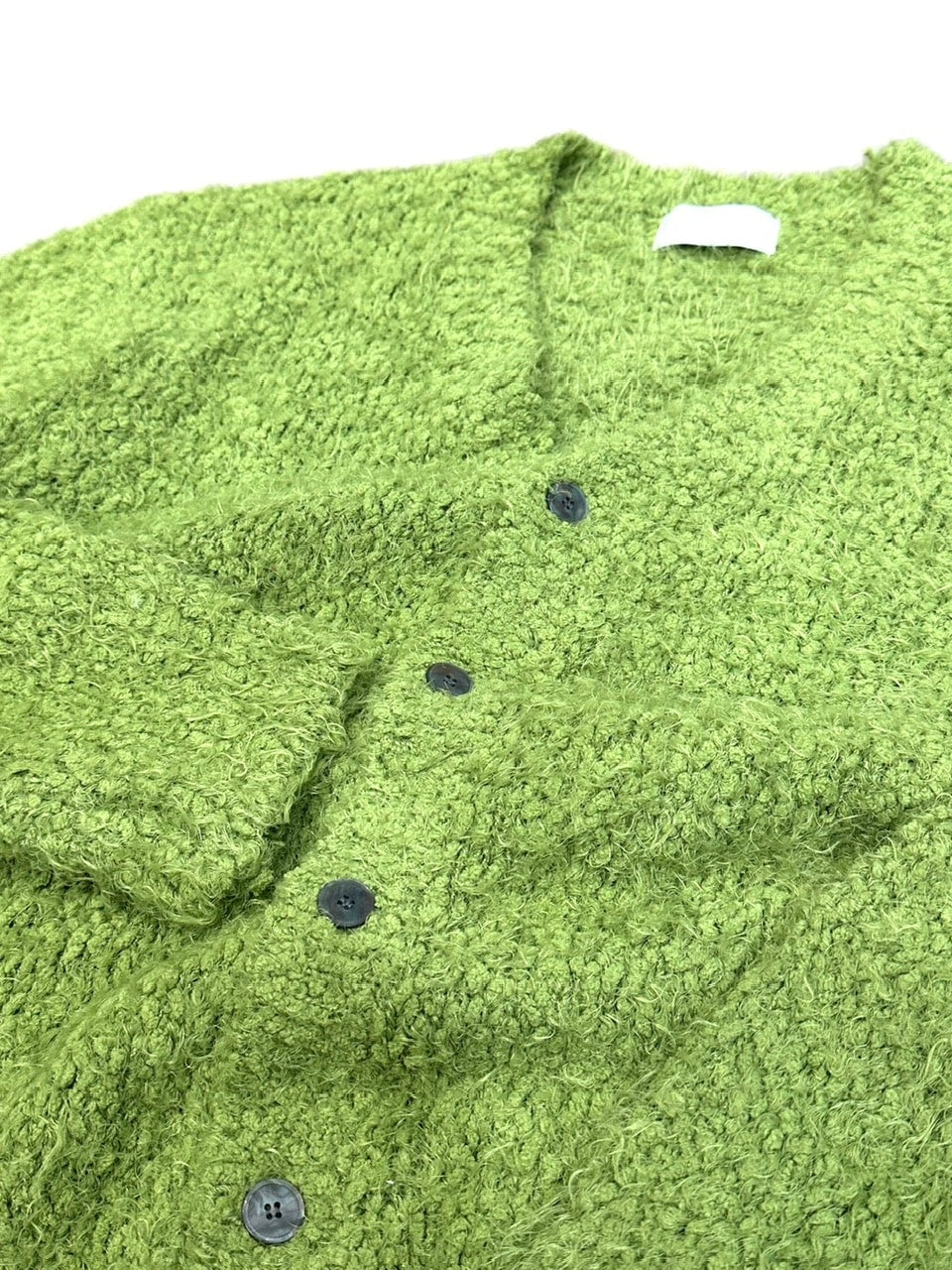 受注制【Chikashitsu +】bookle hairly cardigan (3color) / 【チカシツプラス】バックルヘアリー長袖カーディガン