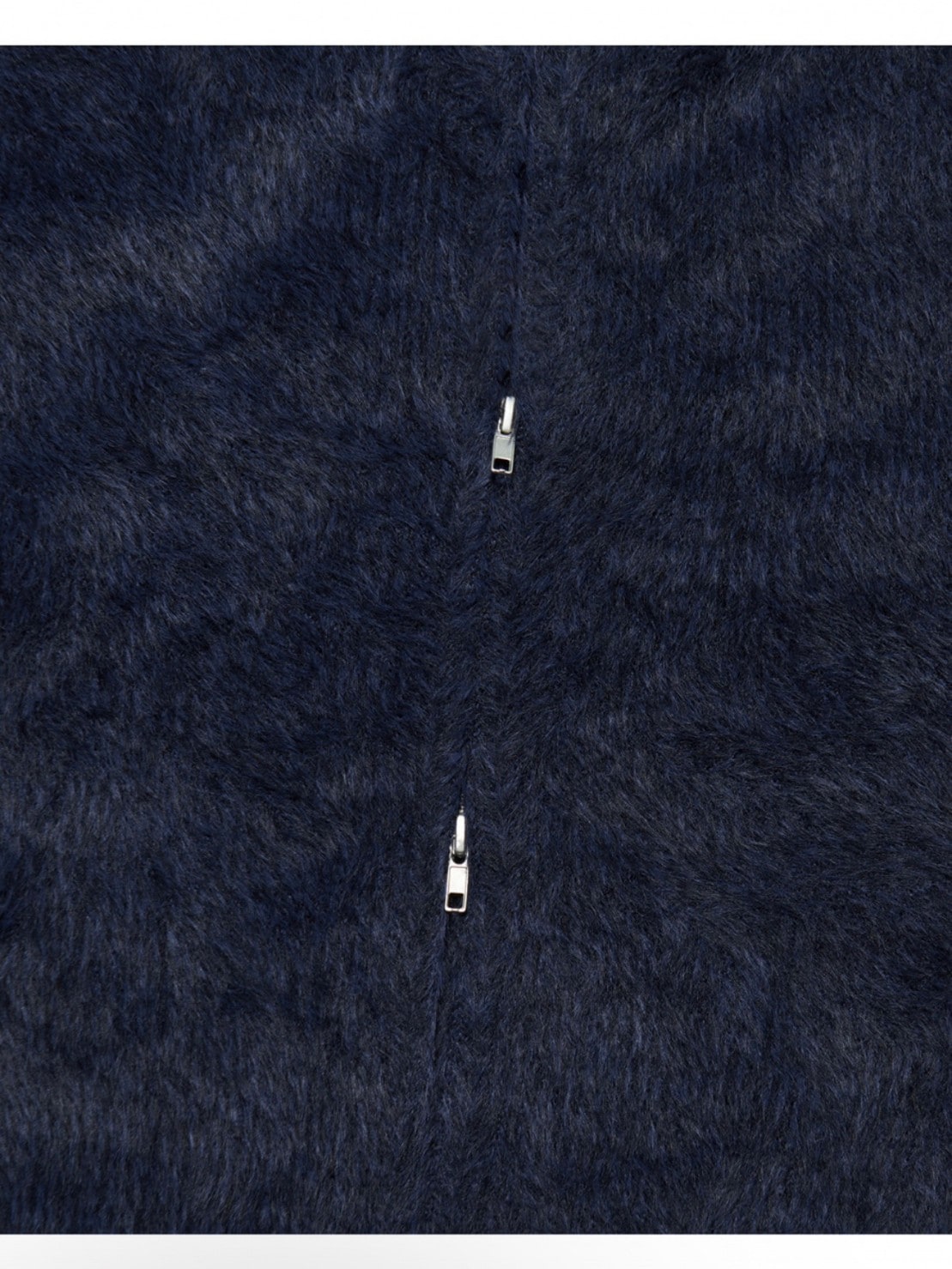 【NOMANUAL】HIGH NECK HAIRY KNIT ZIP-UP