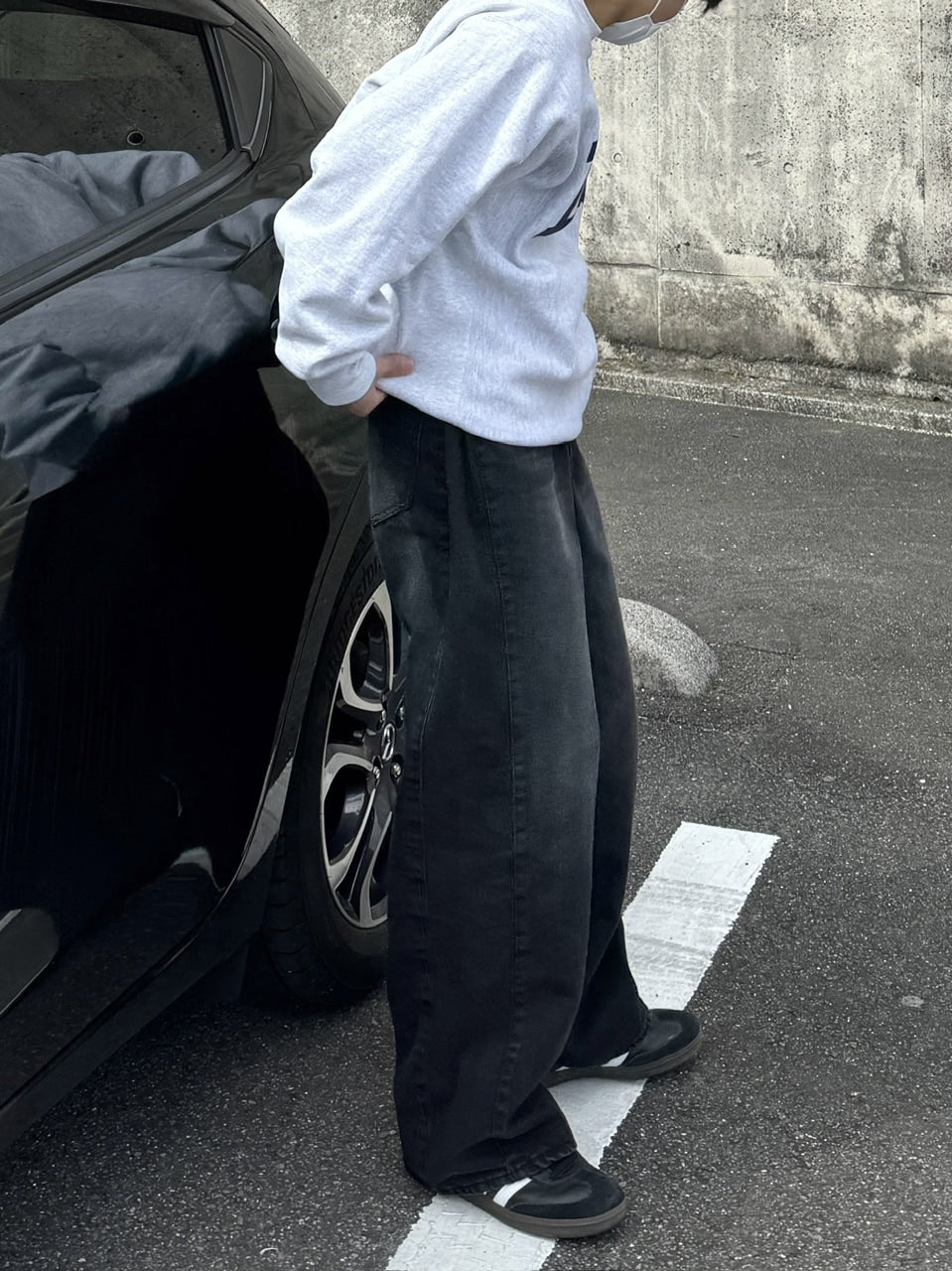 受注制【RENOL】denim wide pants (2color)