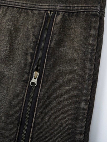 【THECOLDESTMOMENT】TCM block denim pants