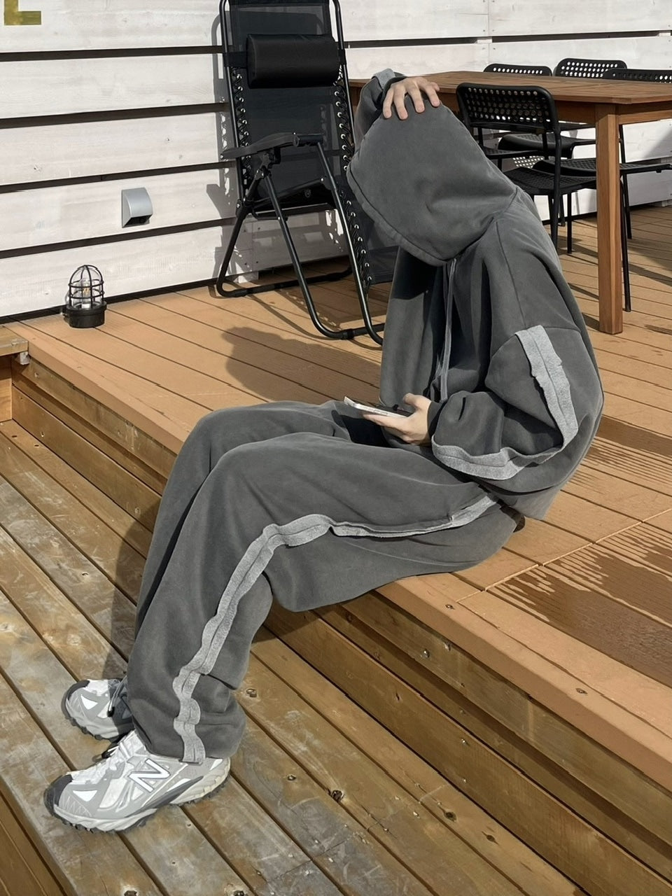 【youll】set up pigment sweat hoodie (2color)