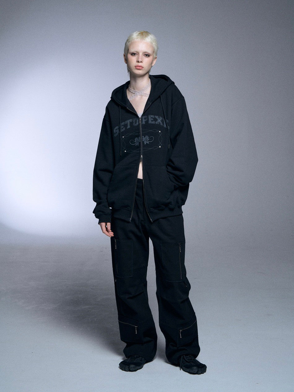 SETUP‐EXE】OVERSIZED TWO-WAY ZIPUP HOODIE – PRESSING WEB SHOP