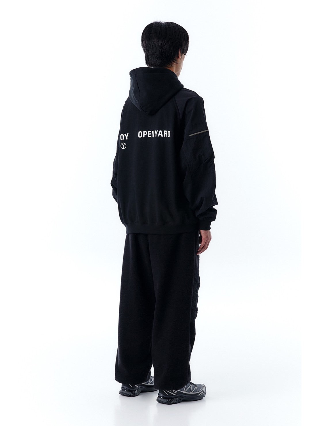 【OY】PANEL CONTRAST POCKET HOODIE