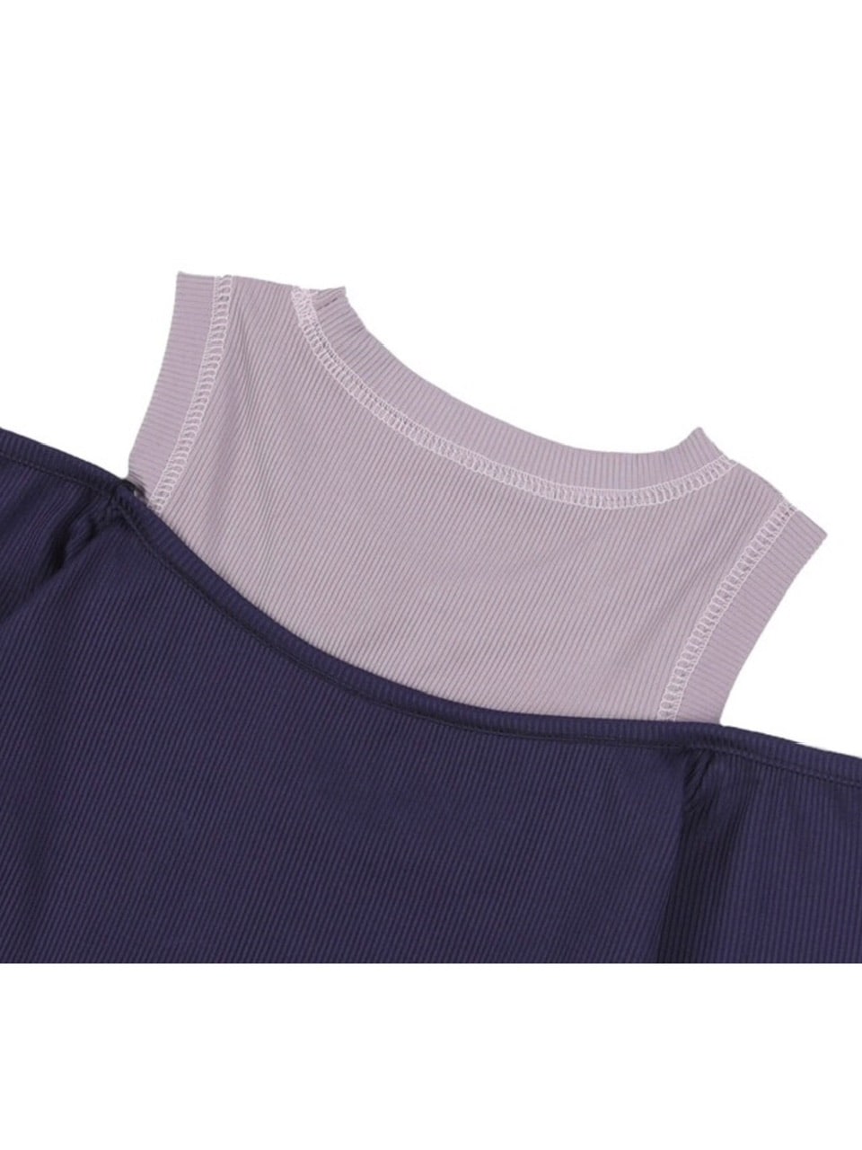 【FANCY CLUB】WINSOME OFF SHOULDER HALTERNECK CROP TEE / 【ファンシークラブ】オフショルダーホルターネッククロップ長袖Tシャツ