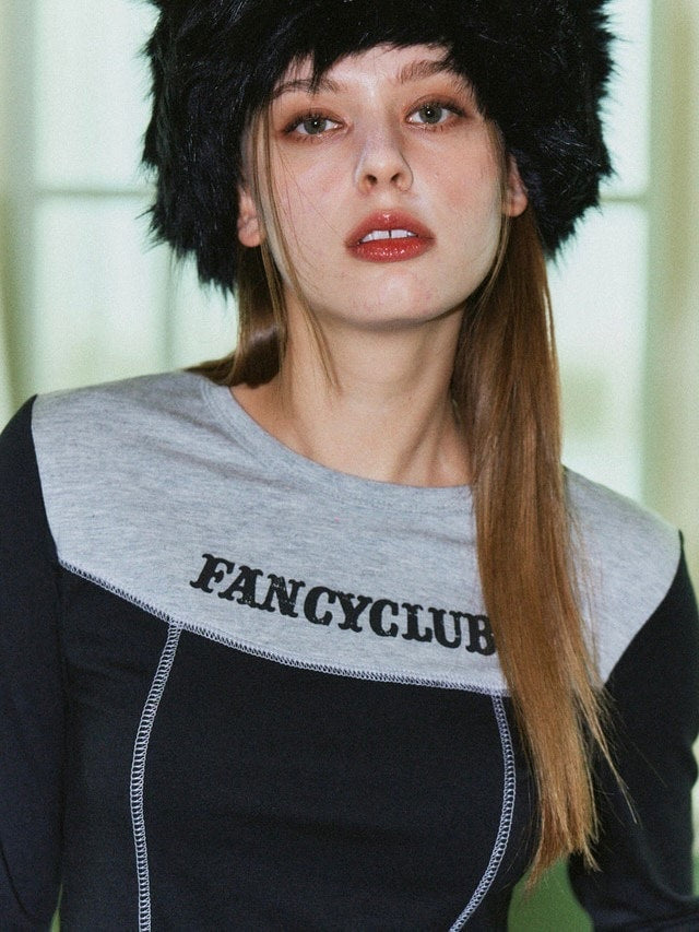 【FANCY CLUB】TURNING CLASSIC STITCH CROP TEE