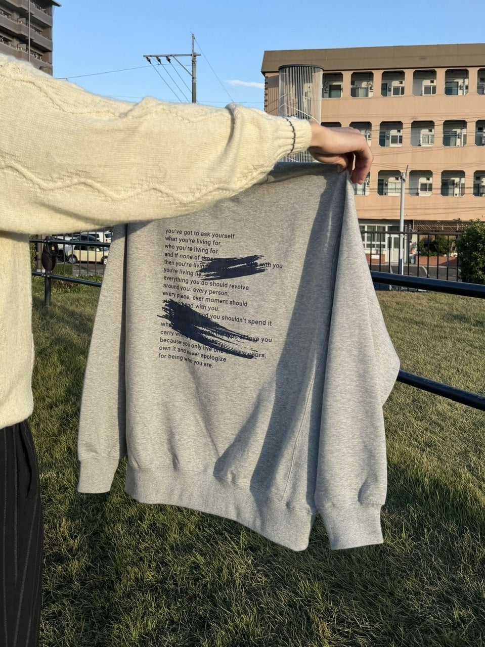 受注制【RENOL】lettering sweat shirt (4color)