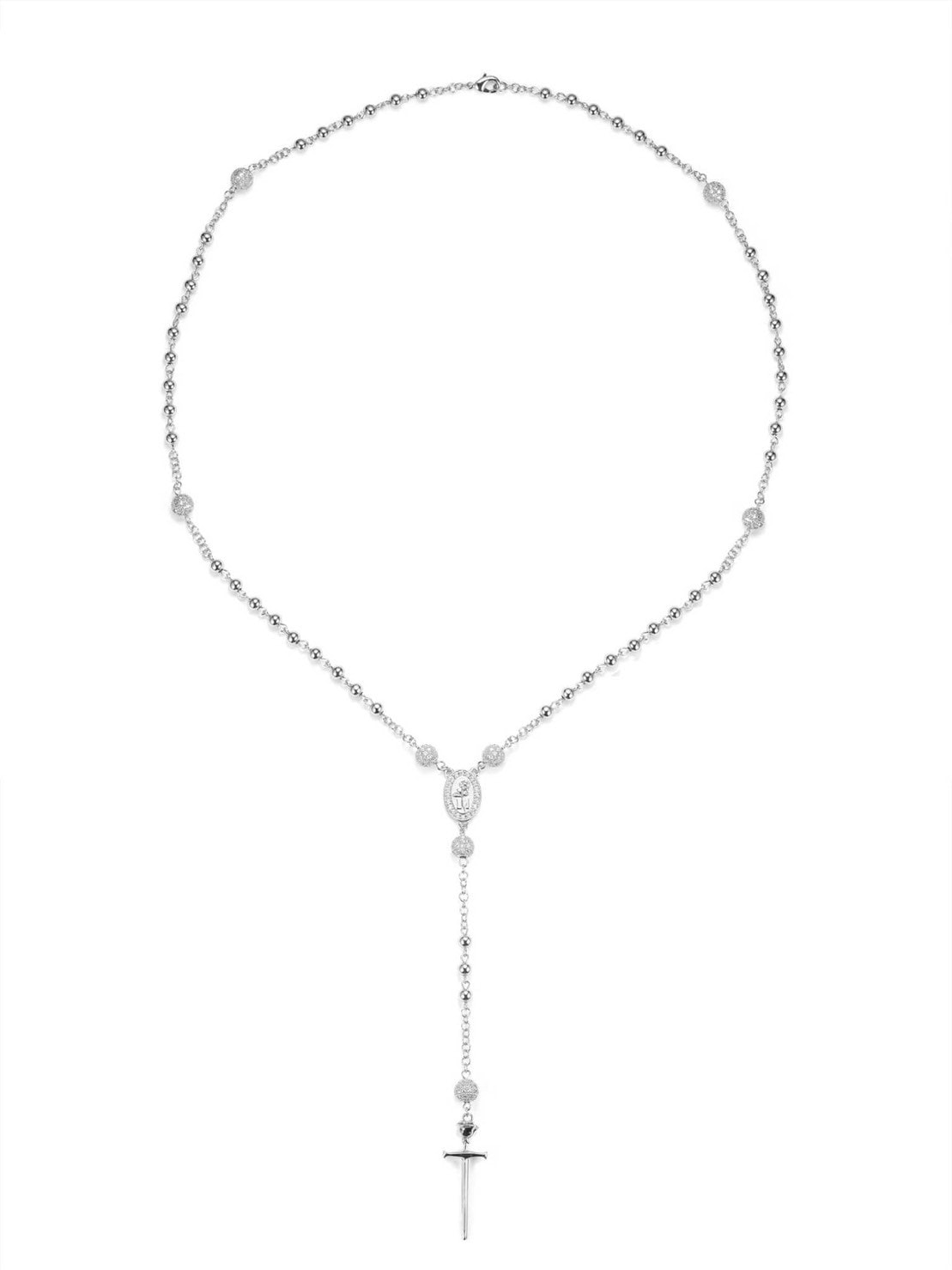 【MR. ENJOY DA MONEY】Sword and rose necklace