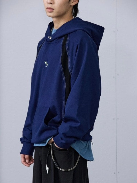 【ARCH by ROARINGWILD】STITCH PATCHWORK HOODIE