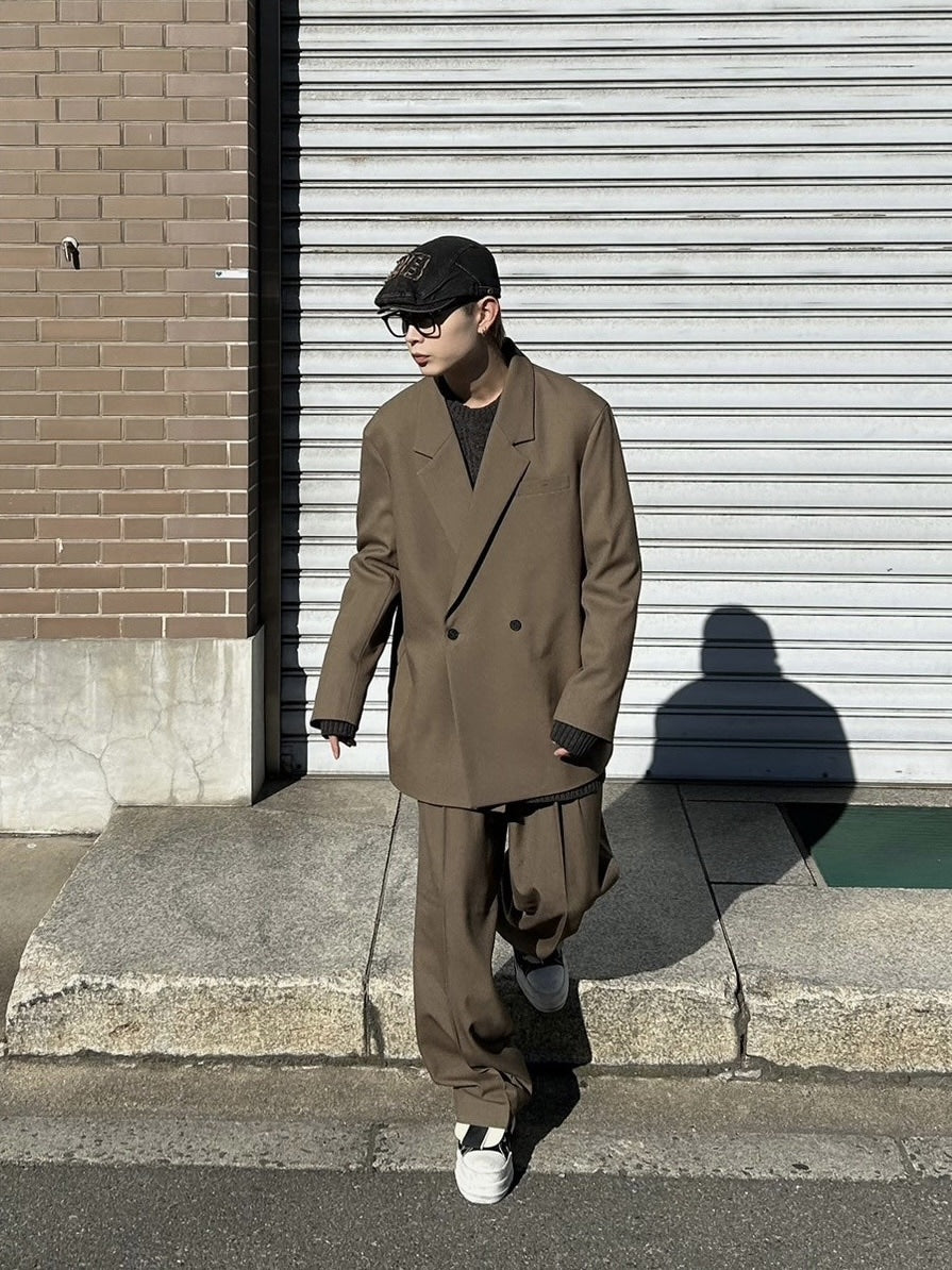 受注制【Chikashitsu +】set up belt slacks (3color)