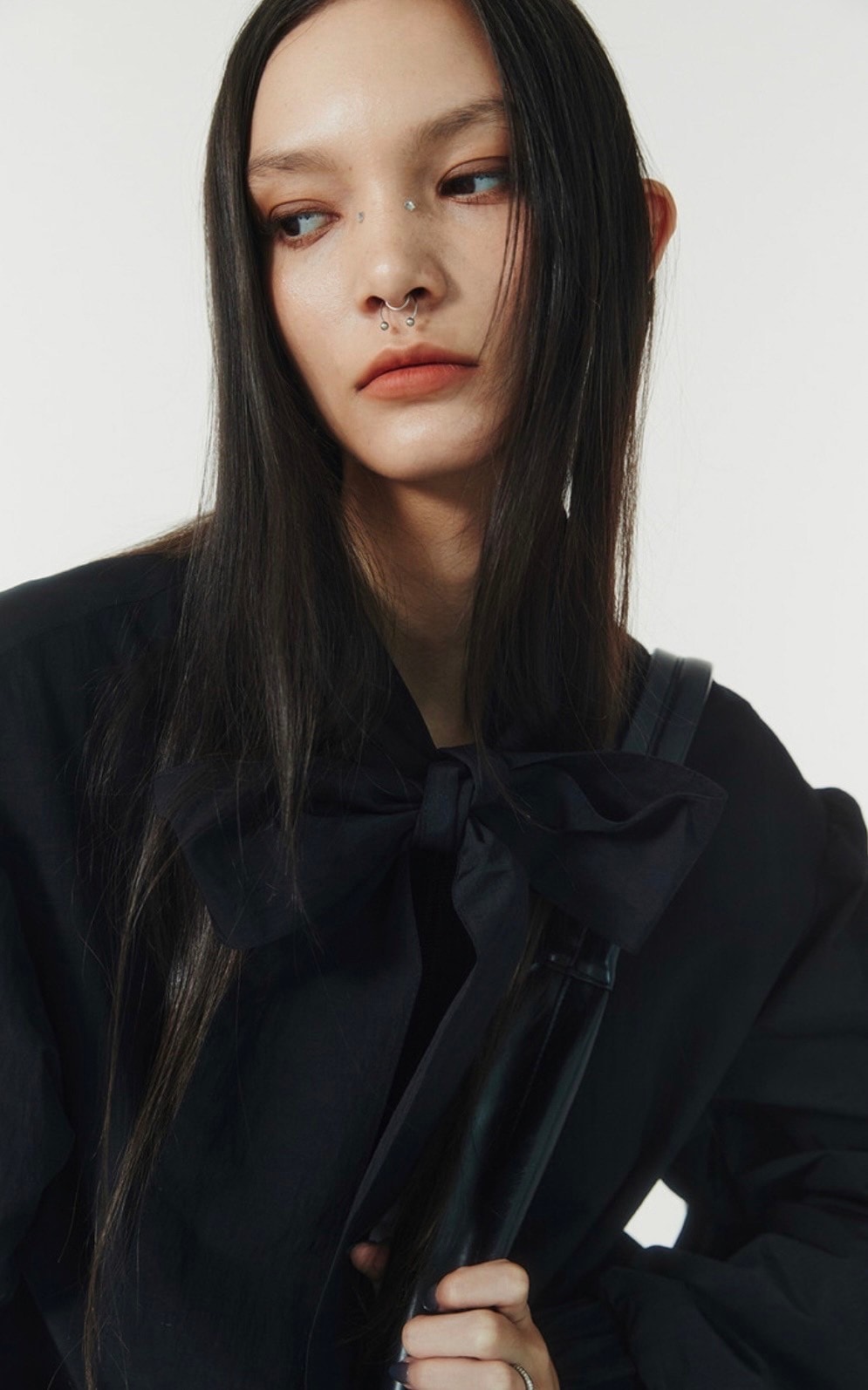 【NOT KNOWING】Ribbon Tie Blouson