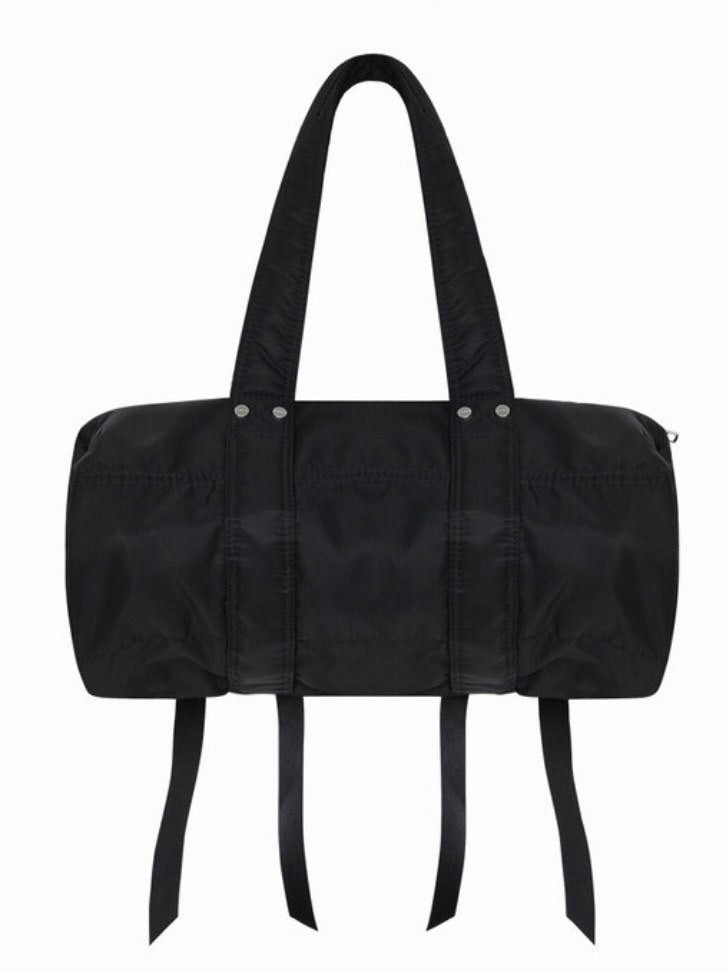 【NOT KNOWING】Double Ribbon Cargo Duffle Bag