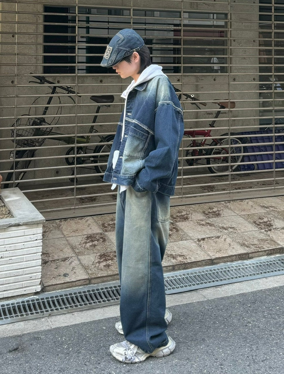 【Chikashitsu +】vintage wash denim pants (2color) / 【チカシツプラス】ヴィンテージウォッシュデニムパンツ