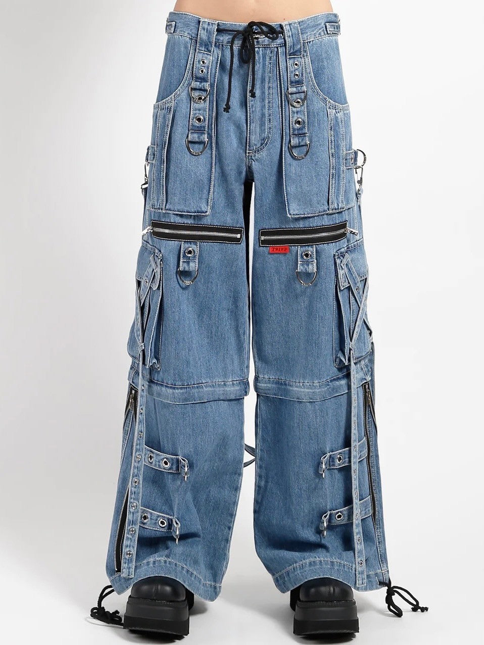 12/31再入荷【TRIPP nyc】X-STRAP PANTS[JM7144M] / 【トリップ エヌワイシー】2wayストラップボンテージジップオフデニムワイドパンツ