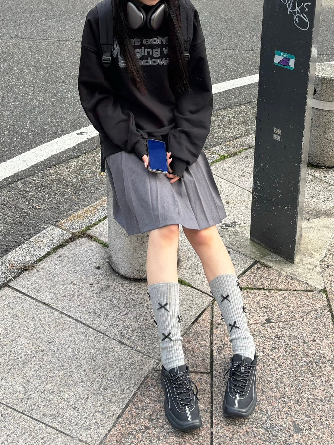 受注制【Chikashitsu + LADIES】ribbon socks (4color)