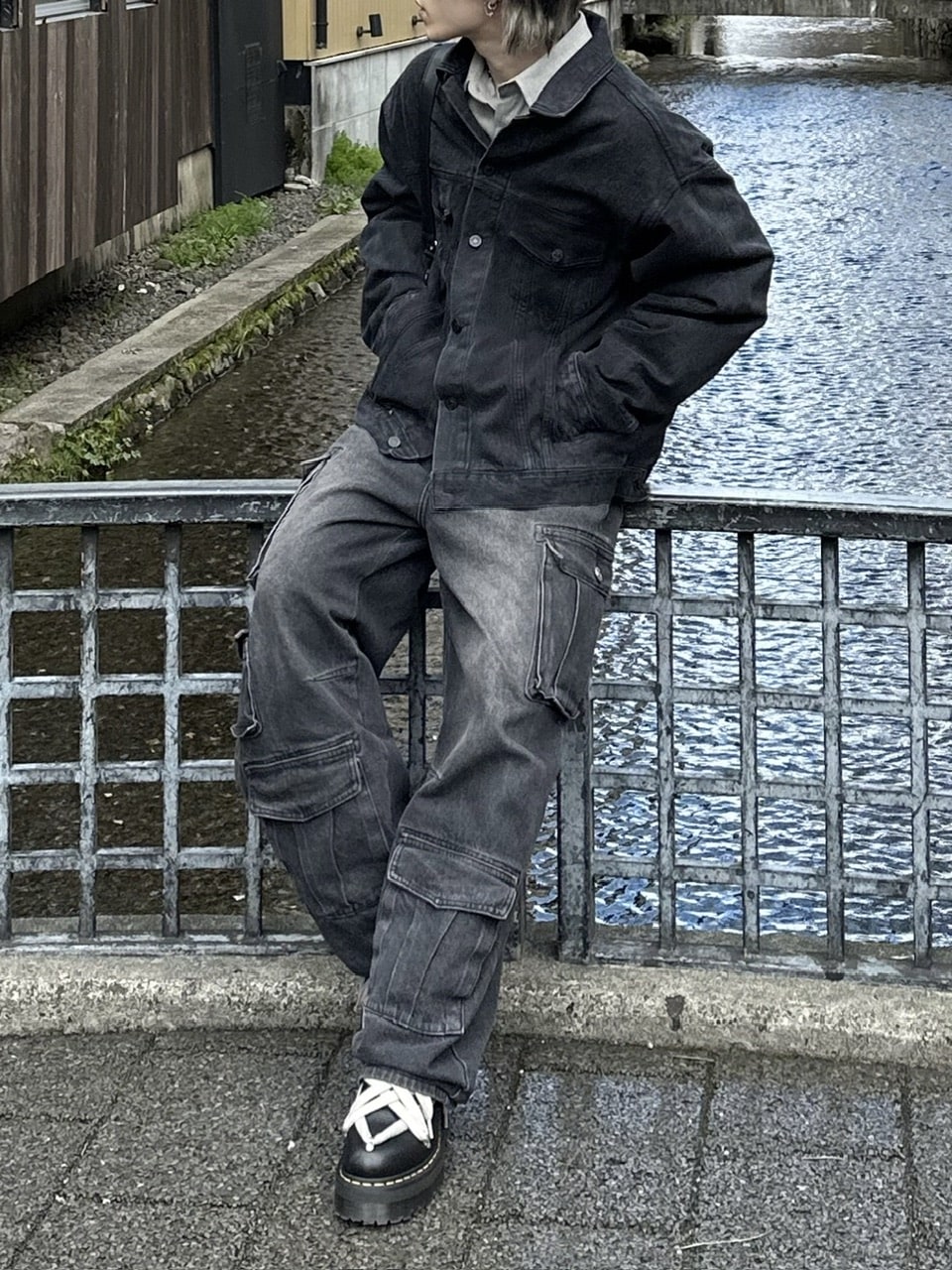 大阪店WEB限定受注制【Chikashitsu +】back design denim jacket