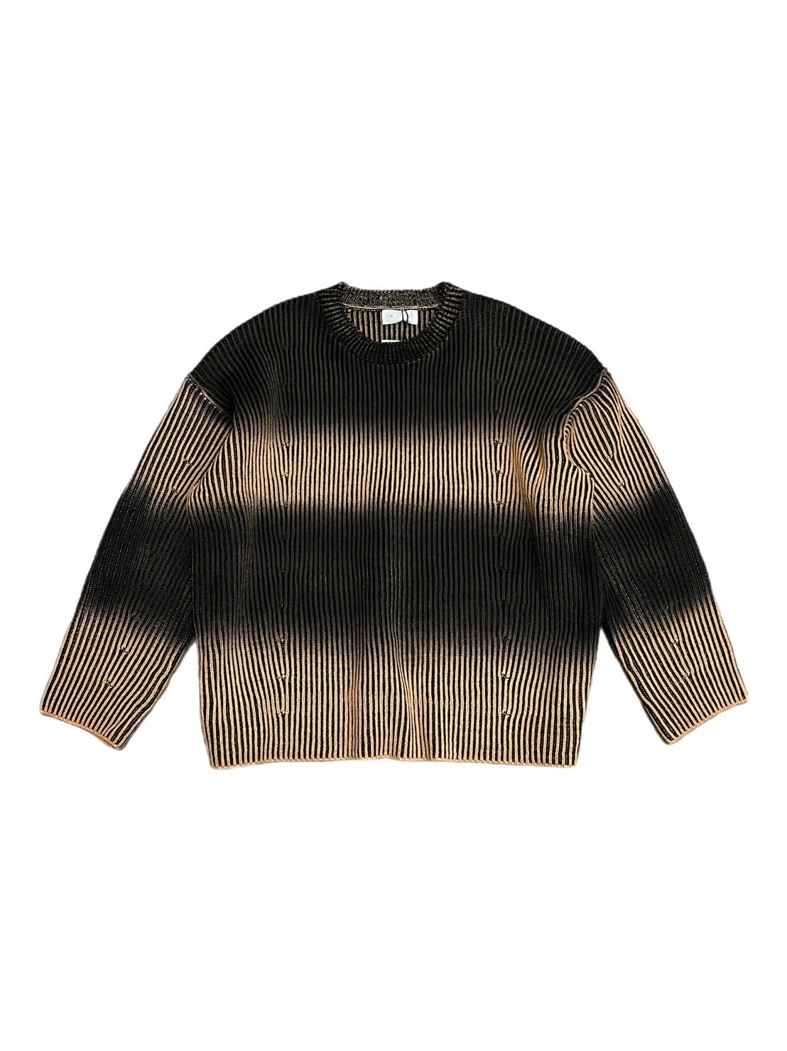 受注制【Chikashitsu +】bleach washing knit (3color) / 【チカシツプラス】ブリーチウォッシング長袖ニット