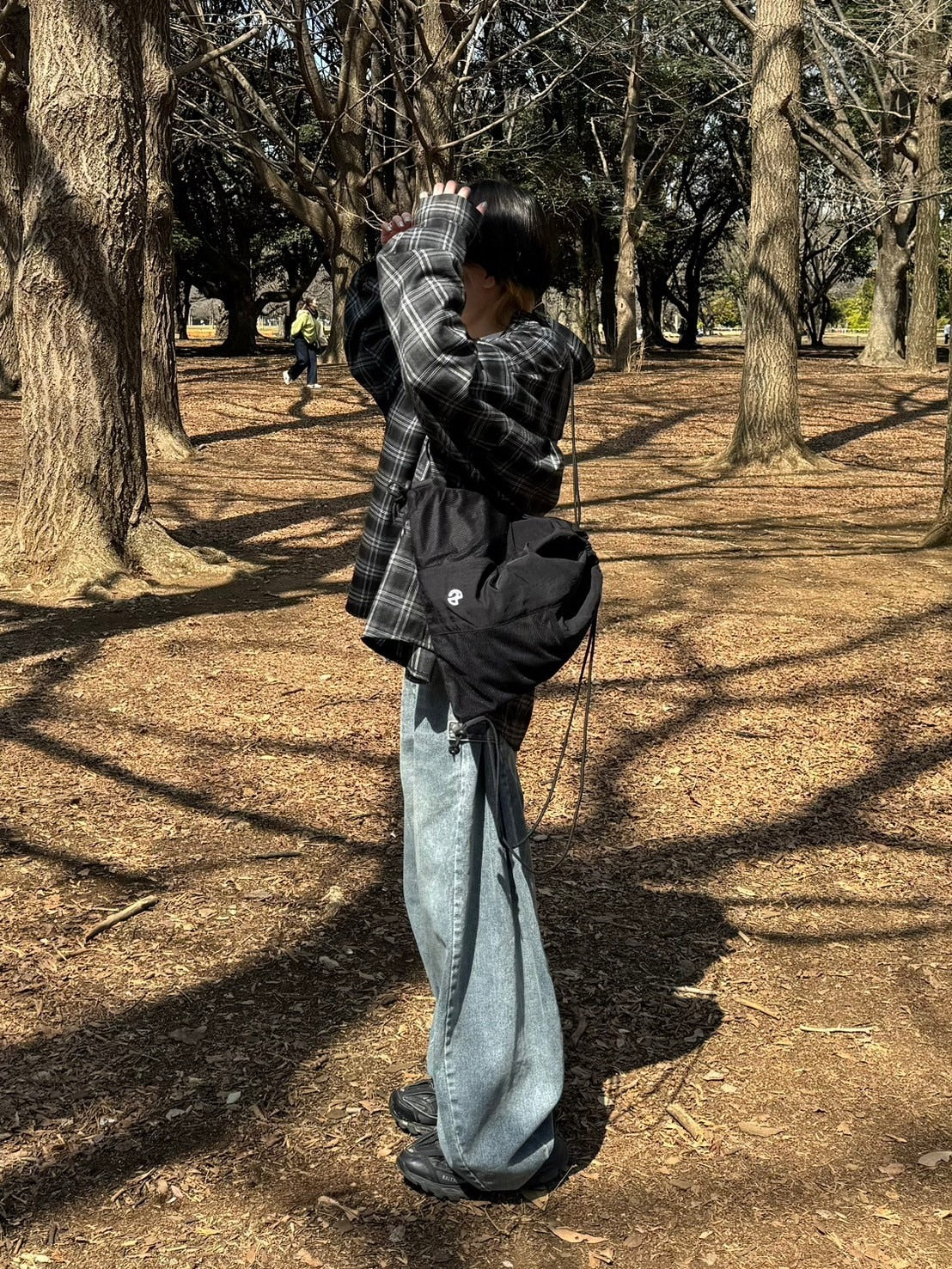 受注制【Chikashitsu +】oversized check shirt