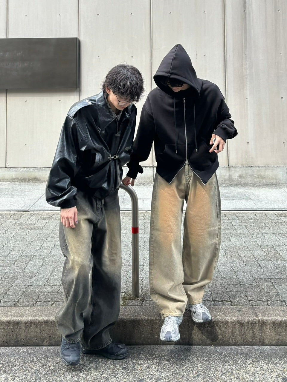 【Chikashitsu +】vintage wash semi wide denim pants 3 / 【チカシツプラス】ヴィンテージウォッシュセミワイドデニムパンツ