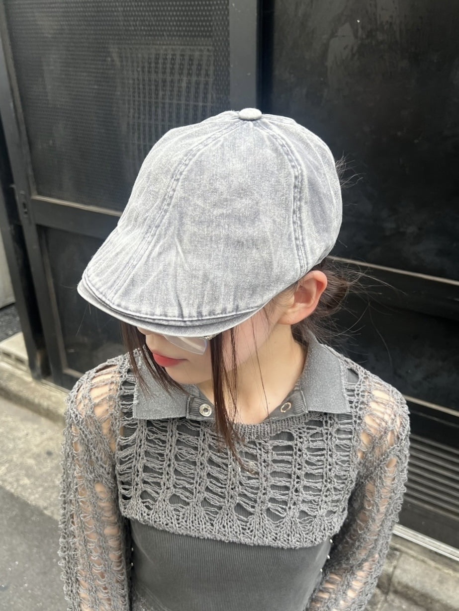受注制【Never mind the XU】denim hunting cap (4color)