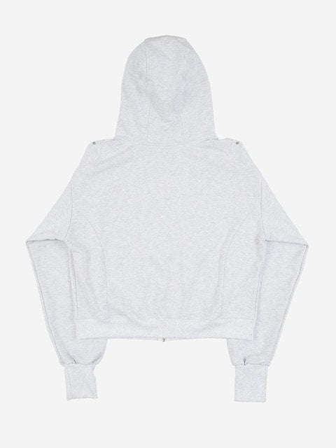 【SUNDAY OFF CLUB】Full Face Zip Up Heavy Terry Moto Hoodie