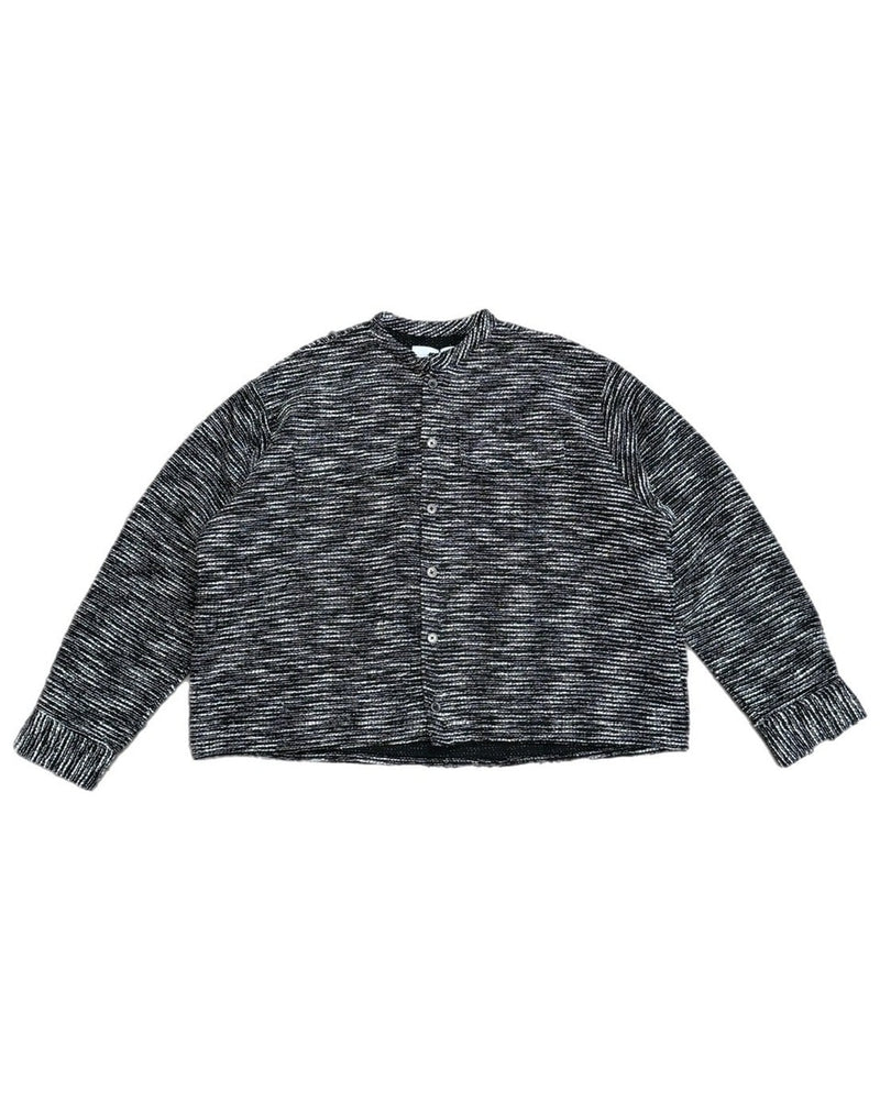 受注制【Chikashitsu +】no collar light tweed shirt (2color)