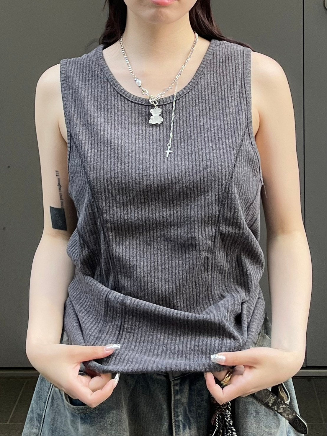 受注制【nmtc +】tight tank top (3color)