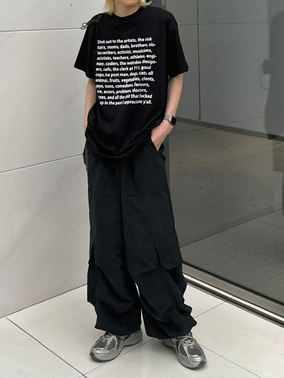 受注制【Chikashitsu +】logo lettering t-shirt (2color) / 【チカシツプラス】ロゴレタリングプリント半袖Tシャツ