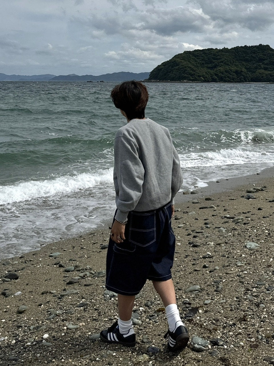 受注制【RENOL】painter denim half pants (2color)