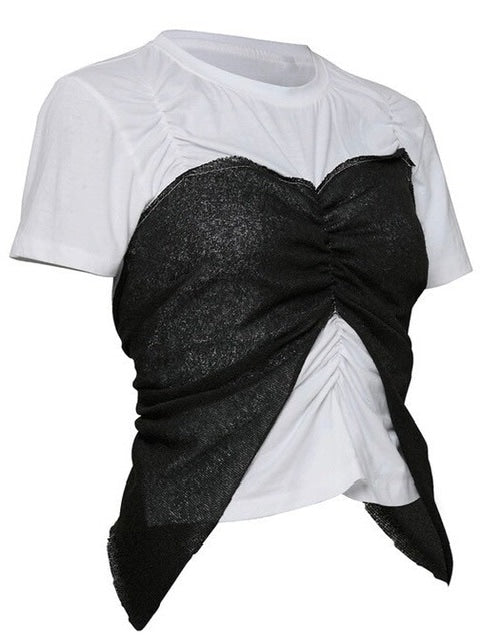 【FLAREUP】Bustier Layered T-Shirt