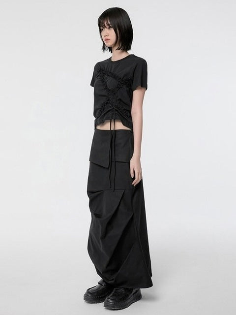 【FLAREUP】Diagonal Strap T-shirt