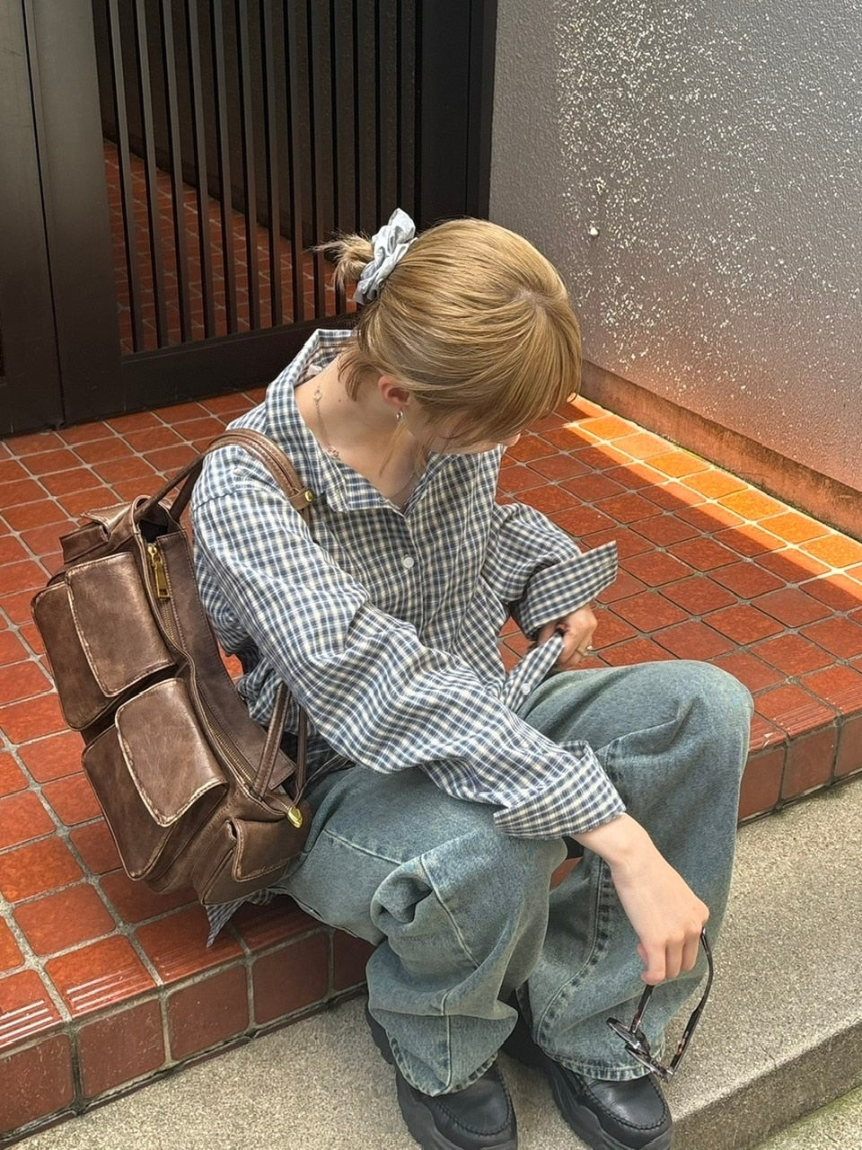 受注制【OaKS】loose fit check shirt (2color)