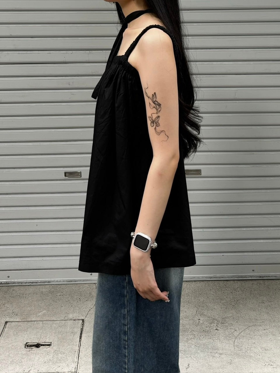 受注制【OaKS】shirred camisole bluose (2color)