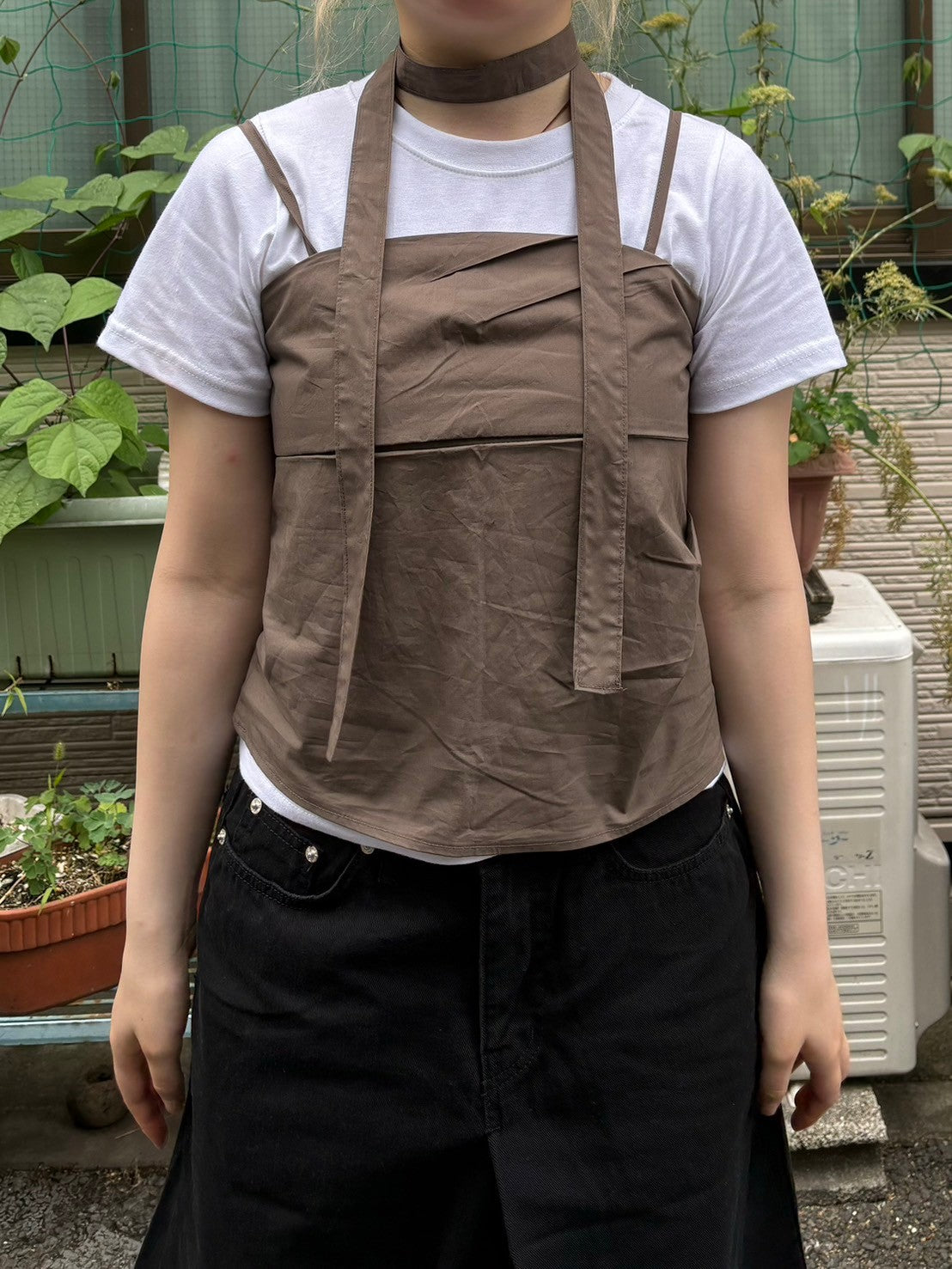 受注制【OaKS】choker set sleeveless blouse (3color)