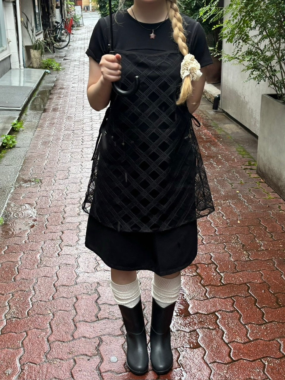 受注制【OaKS】cropped half sleeve t-shirt (3color)