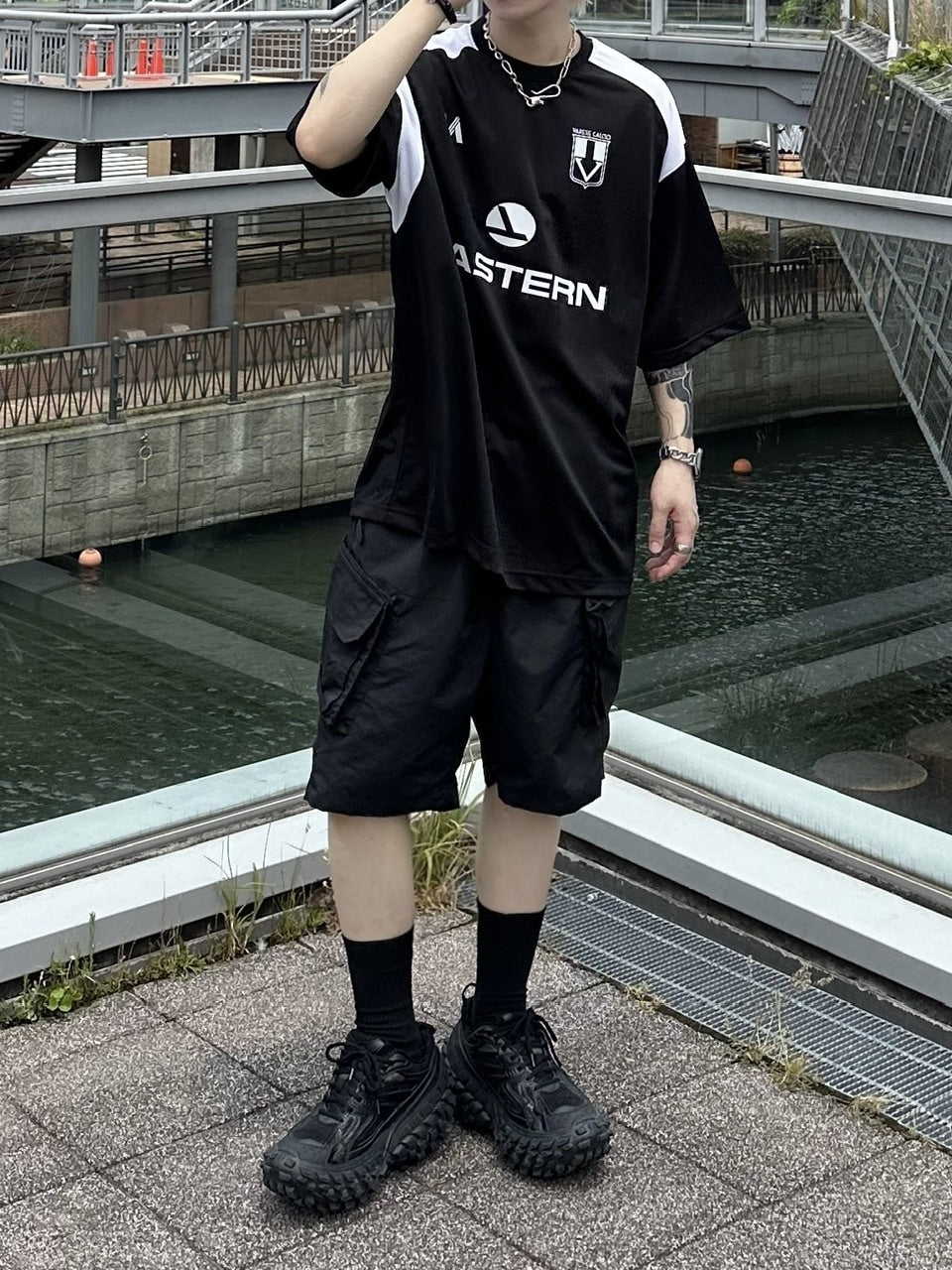 大阪店WEB限定受注制【Chikashitsu +】nylon cargo shorts