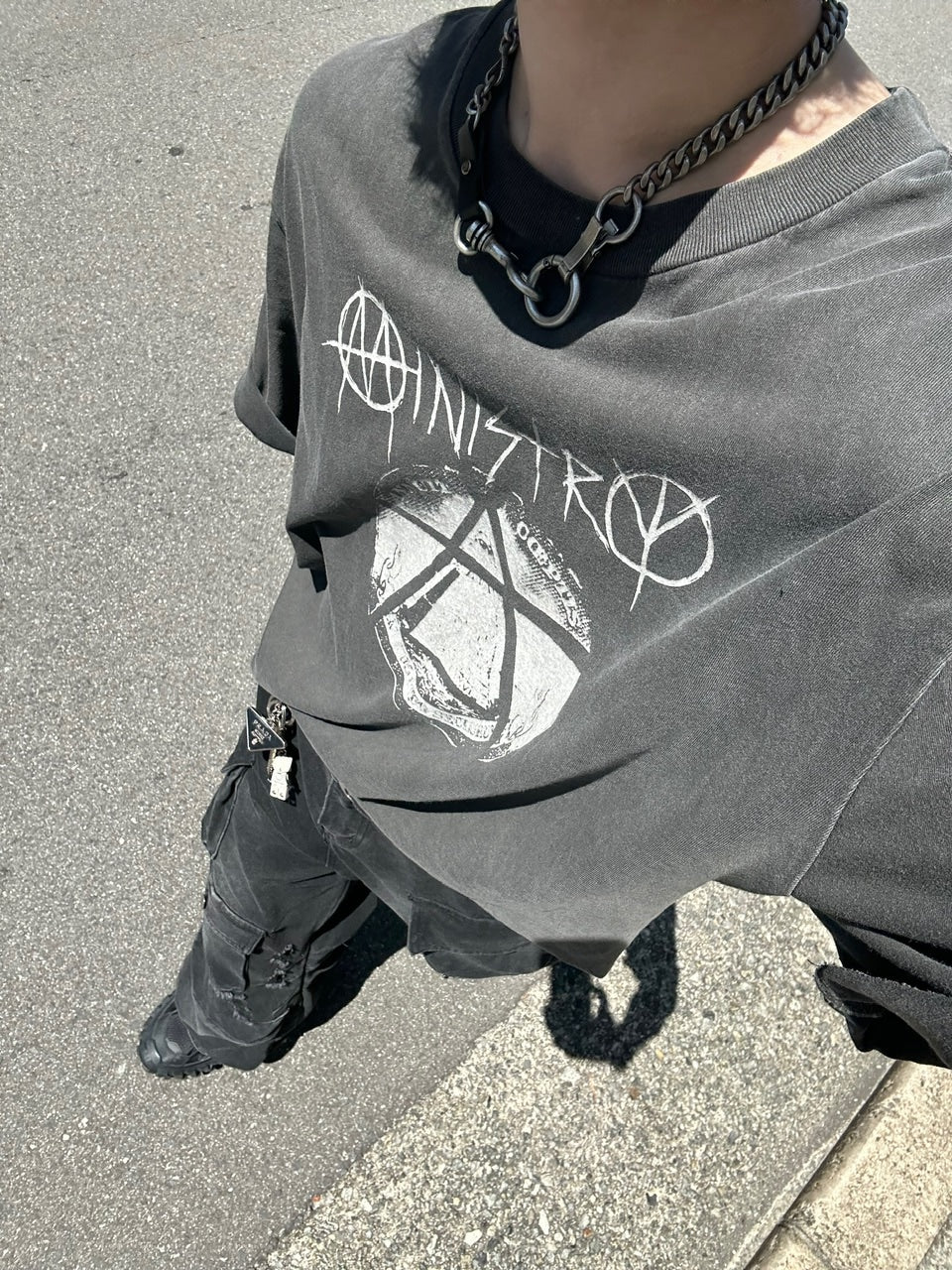 大阪店WEB限定受注制【Chikashitsu +】oversized ministry t-shirt