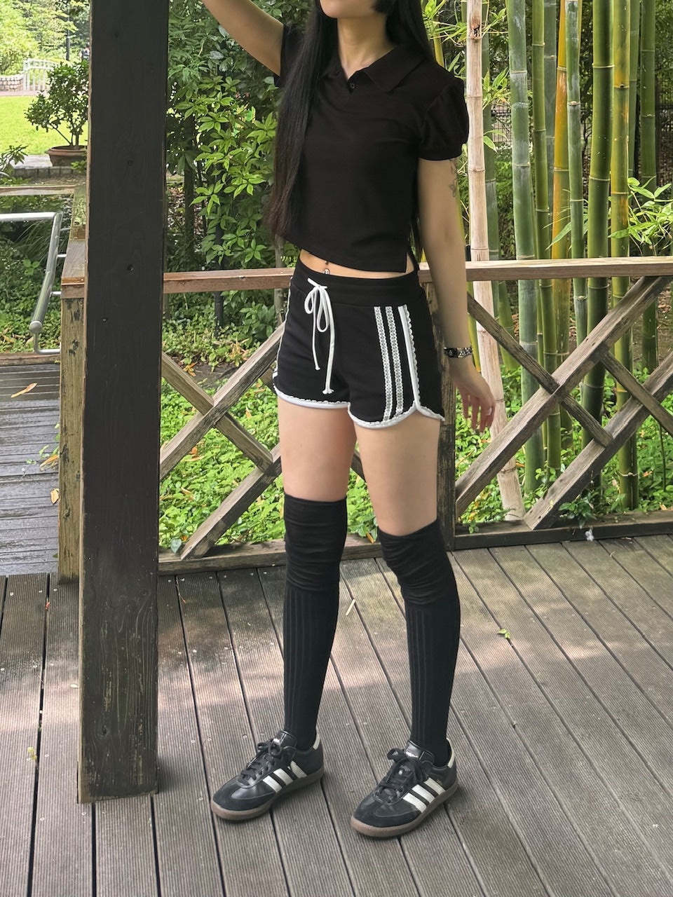 受注制【OaKS】lace short pants (2color)